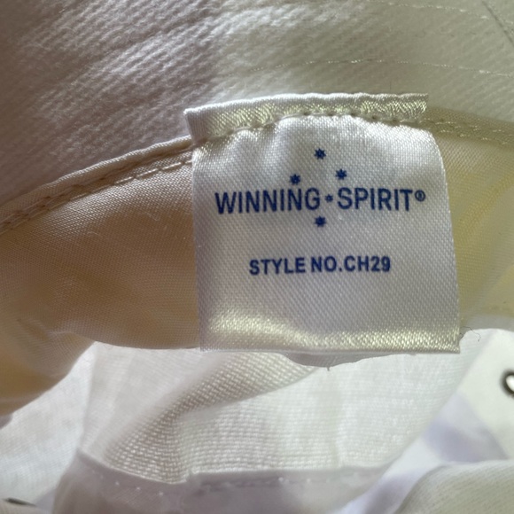 WINNING SPIRIT bucket hat, large, white, cotton, green embroidery - Picture 5 of 7